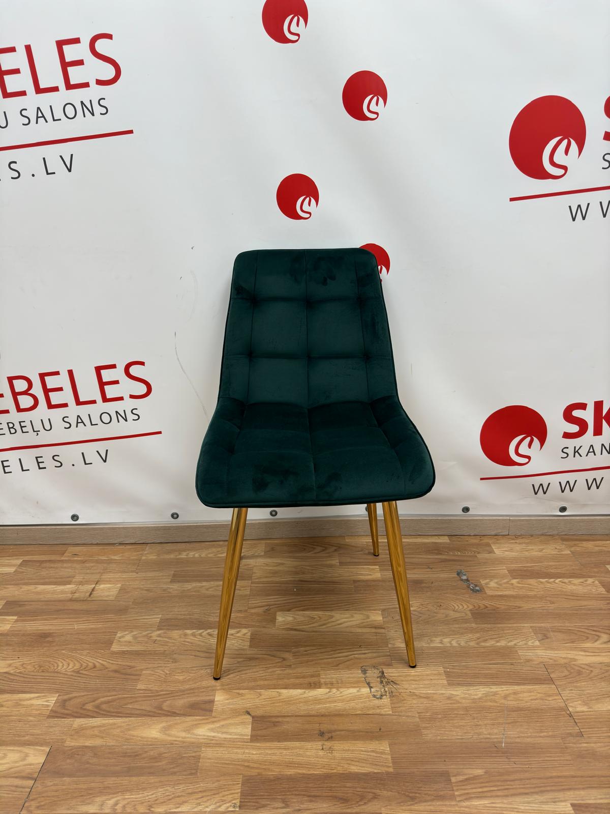 Virtuves krēsls Pearl (Velvets) no izstādes (Pelēks velvets)